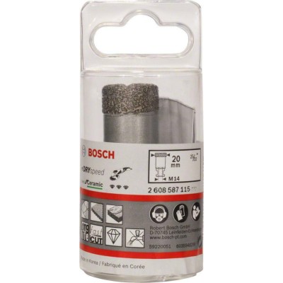 BOSCH 2608587115 ბრილიანტის საბურღი მშრალი ბურღვისთვის მშრალი სიჩქარე საუკეთესოა კერამიკულისთვის 20 x 35 მმ BOSCH 2608587115 ბრილიანტის საბურღი მშრალი ბურღვისთვის მშრალი სიჩქარე საუკეთესოა კერამიკულისთვის 20 x 35 მმ