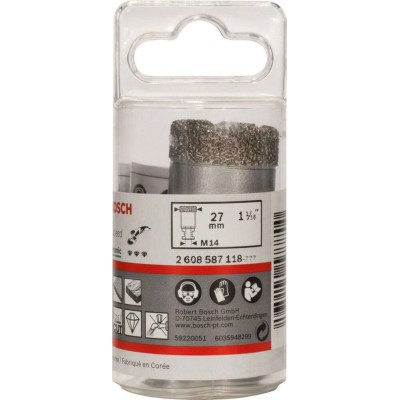 BOSCH 2608587118 ბრილიანტის საბურღი მშრალი ბურღვისთვის მშრალი სიჩქარე საუკეთესოა კერამიკულისთვის 27 x 35 მმ BOSCH 2608587118 ბრილიანტის საბურღი მშრალი ბურღვისთვის მშრალი სიჩქარე საუკეთესოა კერამიკულისთვის 27 x 35 მმ