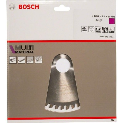 BOSCH 2608640506 წრიული ხერხის დანა Multi Material, 184 x 30 x 2.4 მმ, 48T BOSCH 2608640506 წრიული ხერხის დანა Multi Material, 184 x 30 x 2.4 მმ, 48T
