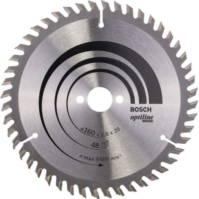 BOSCH 2608640732 Optiline Wood წრიული ხერხის დანა, 160 x 20/16 x 2.6 მმ, 48T