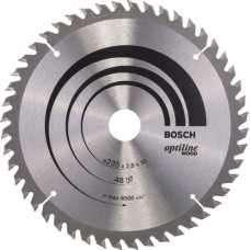 BOSCH 2608640727 Optiline Wood წრიული ხერხის დანა, 235 x 30/25 x 2.8 მმ, 48T