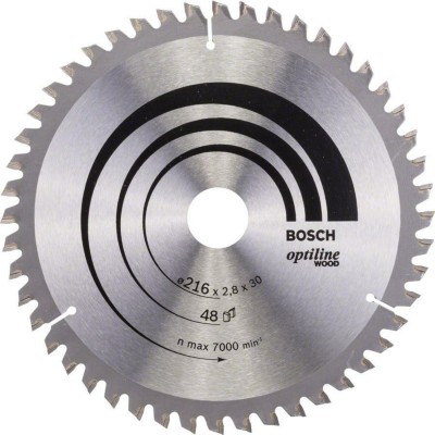 BOSCH 2608640641 Optiline Wood წრიული ხერხის დანა, 216 x 30 x 2.8 მმ, 48 ტ
