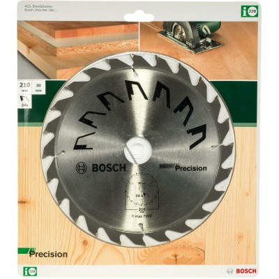 BOSCH 2609256872 ზუსტი წრიული ხერხის დანა ხის 210x2x30 მმ, 24T
