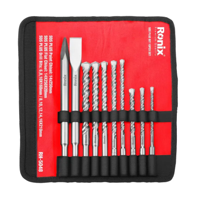 SDS-PLUS ბითების ნაკრები Ronix RH-5048, 10ც