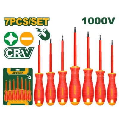 JADEVER ელექტრიკოსის სახრახნისების ნაკრები 7ც.-იანი JDSS7407