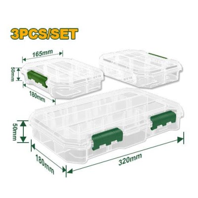 JADEVER  გამჭვირვალე ორგანაიზერის ნაკრები 3ც.-იანი JDTB8343