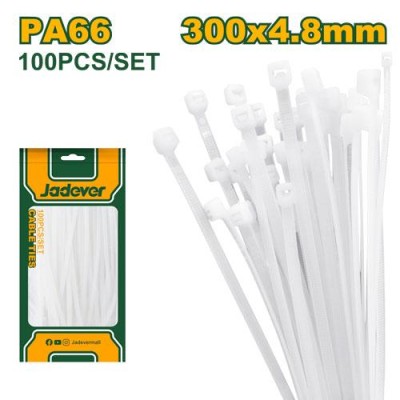 JADEVER ნეილონის ცალუღი, თეთრი 4.8x300 მმ JDTE330048