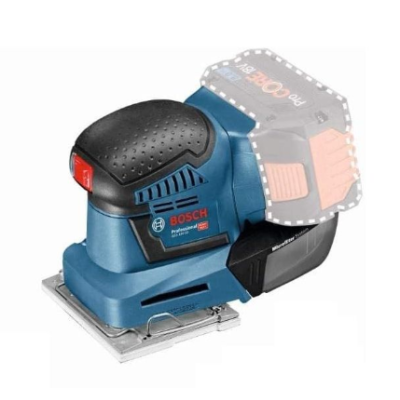 BOSCH GSS 18V-10     ვიბრაციული შლიფ. მანქანა აკუმულატორზე - ელემენტისა და დამტენის გარეშე