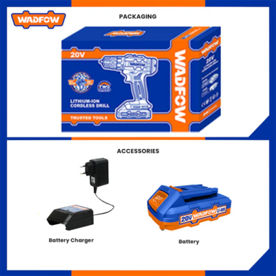 აკუმულატორული სახრახნისი WADFOW WCDP511 (20 V)