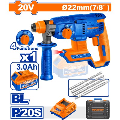 Li-Ion ელ. პნევმატური დრელი (პერფორატორი) 2.0J-20V (WLM1522)