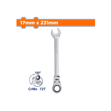 ქანჩის მოსახსნელი მოქნილი ხრუტუნა თავით 17 მმ (WSA6117) WADFOW