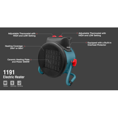 ელექტრო გამათბობელი Ronix-1191, 3000w RONIX 1191