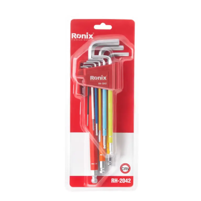 ელექტრიკოსის ექვსკუთხა გასაღებების ნაკრები 9pcsCr-V RONIX rh-2042