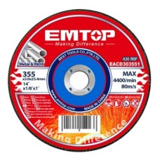 EMTOP აბრაზიული მეტალის საჭრელი დისკი 355x3x25.4მმ EACD303551