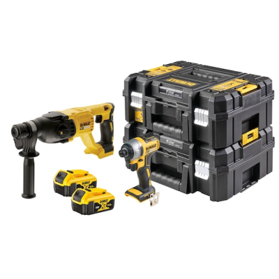 DEWALT DCH133 DCF787 18V 2 ცალი 4.0AH ბატარეა და დამტენი-DCK2023M2T-QW