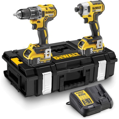 DEWALT დრელი აკუმულატორზე + იმპულსური 18V-DCK266P2-QW