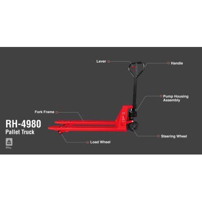 პალეტის ურიკა RONIX RH-4980, 3 ტონა