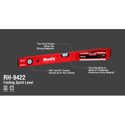 გასაშლელი მაგნიტური თარაზო Ronix RH-9422, 600 mm გასაშლელი მაგნიტური თარაზო Ronix RH-9422, 600 mm
