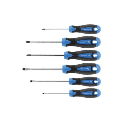 HT1S095 სახრახნისების ნაკრები 6 ცალი Screwdriver set 6 pcs, steel S2 HÖGERT (6/36)