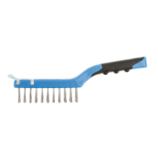 HT3B639 ჯაგრისი უჟანგავი Inox wire brush with a scraper, 4 x 11
