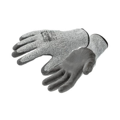 HT5K763-10 ხელთათმანი FUHSE Pu-coated anti-cut protective gloves HPPE grey/black 10