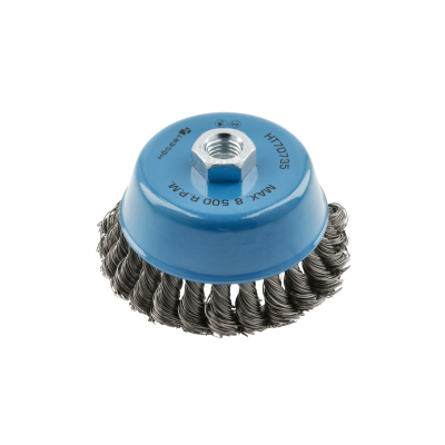 HT7D735 ჯაგრისი მეტალის 100 mm, M14, steel wire, 0.5mm