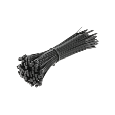 HT2C710 პლასტმასის ხამუთი შავი 4.8 x 200 mm, 100 pcs, Black