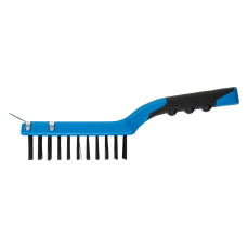 HT3B638 ჯაგრისი მეტალის Steel wire brush with a scraper, 4 x 11