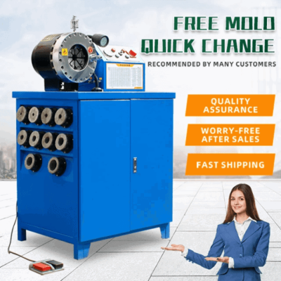 ელექტრო შლანგების თავაკების საპრესი მანქანა 65M 3KW-220V