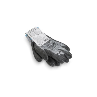 HT5K763-10 ხელთათმანი FUHSE Pu-coated anti-cut protective gloves HPPE grey/black 10
