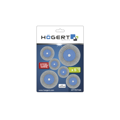 HT7D744 ჯაგრისი მეტალის 6 pcs, 37, 50, 62,75mm, steel HT7D744 ჯაგრისი მეტალის 6 pcs, 37, 50, 62,75mm, steel