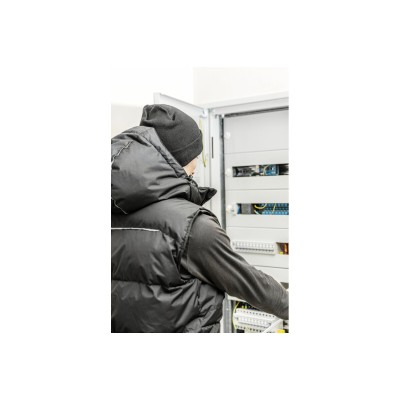 HT5K920-S ჟილეტი ჰუდით BORGER Insulated vest with a hood black S (48)
