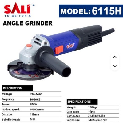 კუთხ სახეხი 115/850W P010115H-6115H SALI კუთხ სახეხი 115/850W P010115H-6115H SALI