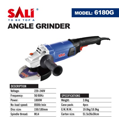 კუთხ სახეხი 180/1800W P010180G-6180G SALI კუთხ სახეხი 180/1800W P010180G-6180G SALI