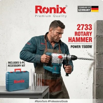 ელექტრო პერფორატორი Ronix-2733 32mm, 6J, 1500w SDS-PLUS ელექტრო პერფორატორი Ronix-2733 32mm, 6J, 1500w SDS-PLUS