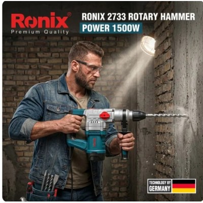 ელექტრო პერფორატორი Ronix-2733 32mm, 6J, 1500w SDS-PLUS ელექტრო პერფორატორი Ronix-2733 32mm, 6J, 1500w SDS-PLUS