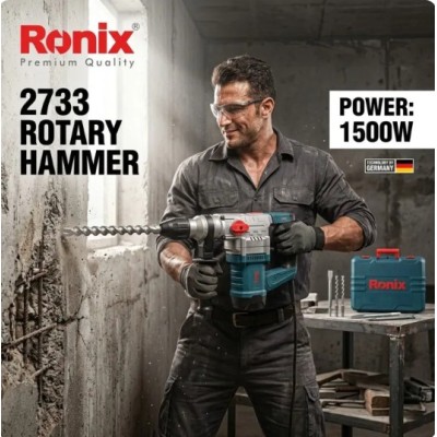 ელექტრო პერფორატორი Ronix-2733 32mm, 6J, 1500w SDS-PLUS ელექტრო პერფორატორი Ronix-2733 32mm, 6J, 1500w SDS-PLUS